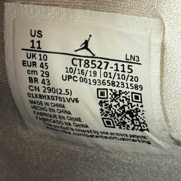 Size 11 - Nike Air Jordan 4 Retro Purple Metallic Men's Shoes - Picture 10 of 11